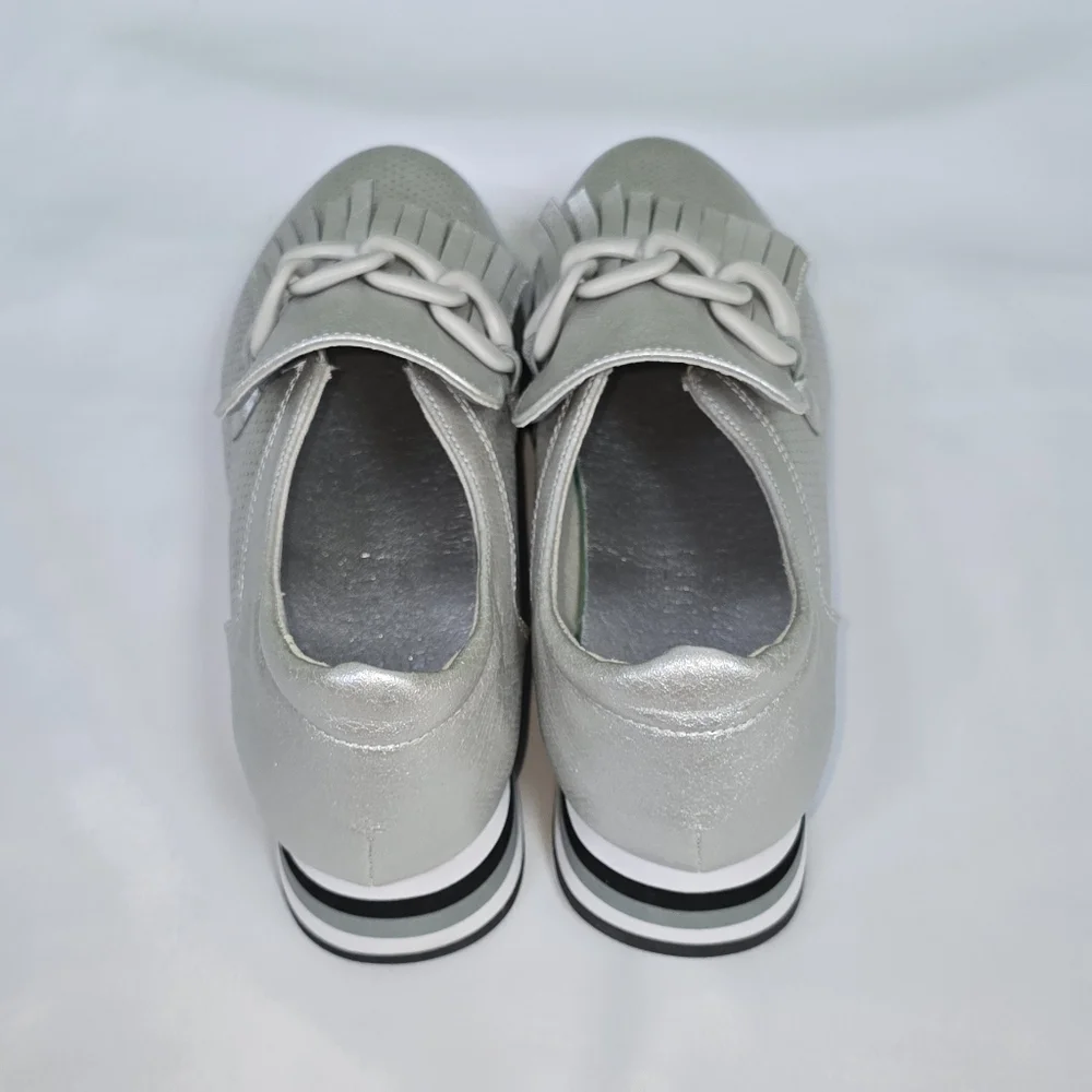 COCONUTS by Matisse Bess Metallic EVA Platform Loafer Sneaker Hybrid Size 7